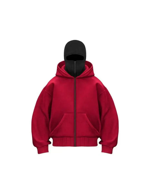 Chaqueta tipo pasamontañas cortavientos con capucha